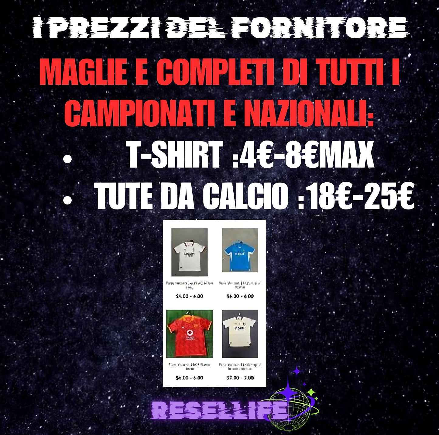 FORNITORE DI MAGLIE DA CALCIO